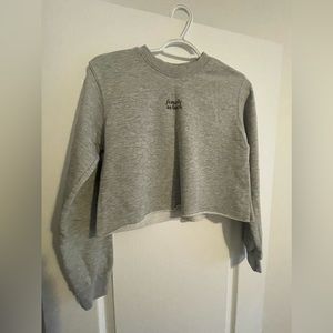 PEACE COLLECTIVE “female as fuck” Cropped Crewneck